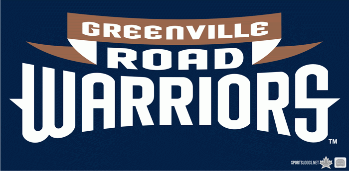 greenville road warriors 2010-pres wordmark logo v3 iron on transfers for clothing